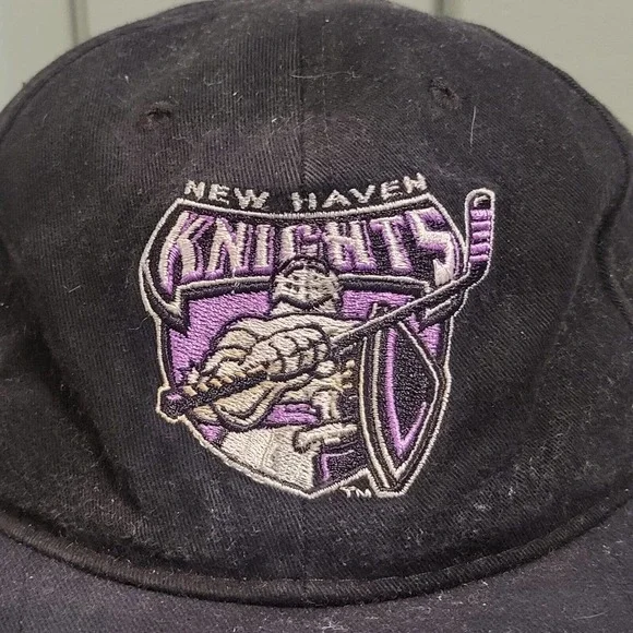 VTG New Haven Knights United Hockey Minor League Strapback Hat Cap